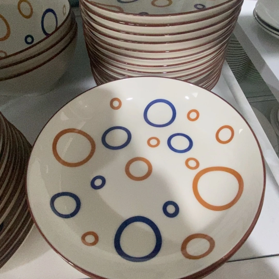 瓷6个8英寸盘子 福利活动不退不换