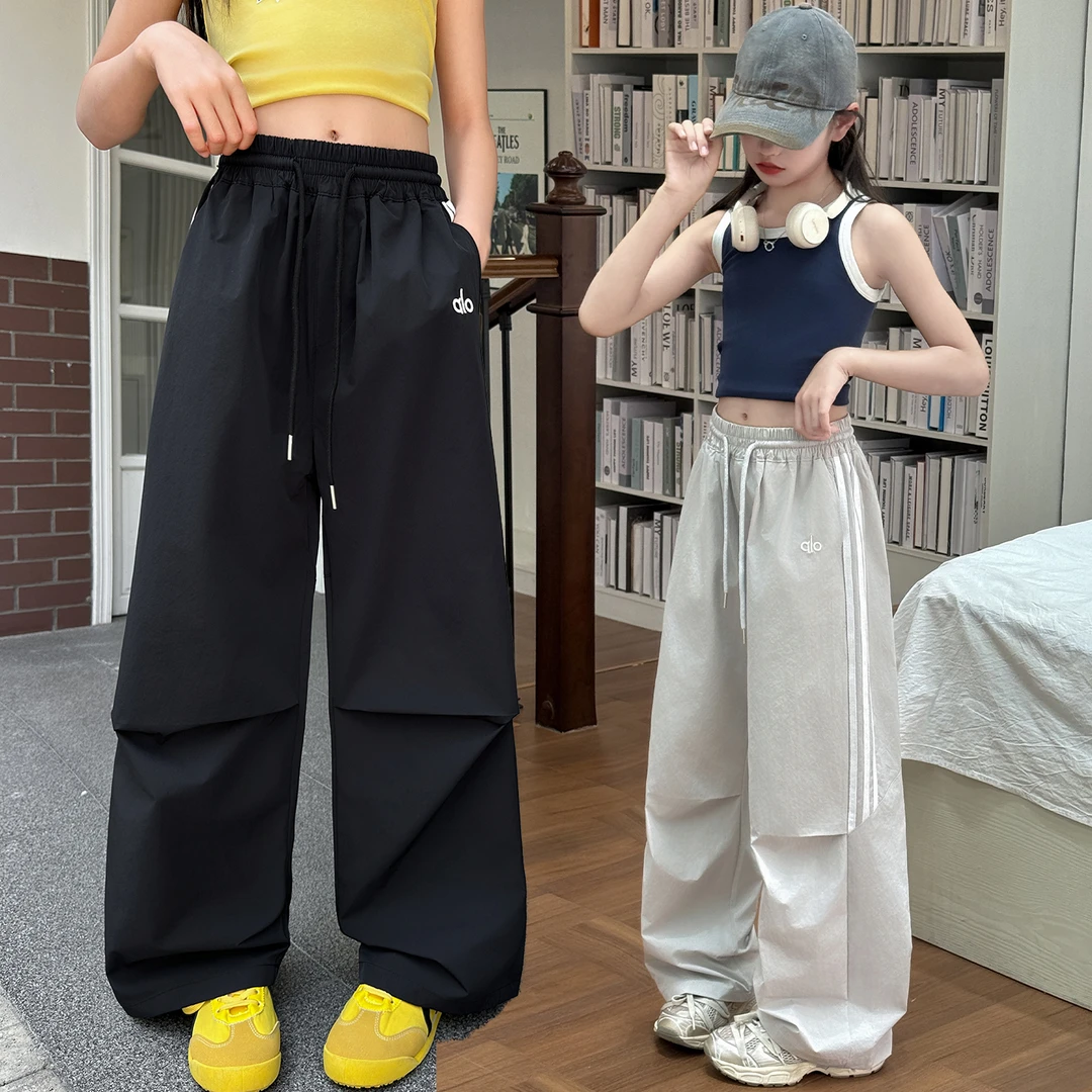 【专柜品质】中大童夏季薄款百搭拉条休闲裤时尚百搭轻薄宽松裤