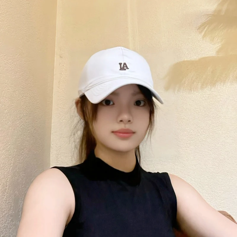 LA女棒球帽春夏新空顶设计运动帽子运动帽时尚夏季韩版软顶鸭舌帽
