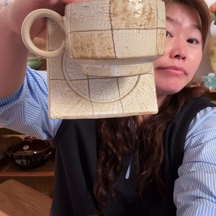 青****粗陶手作咖啡杯一套