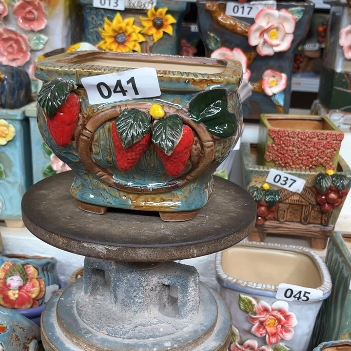 紫砂花盆粗陶材质多肉花盆