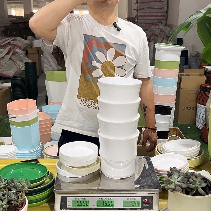 竹节口14高14白色带托4个