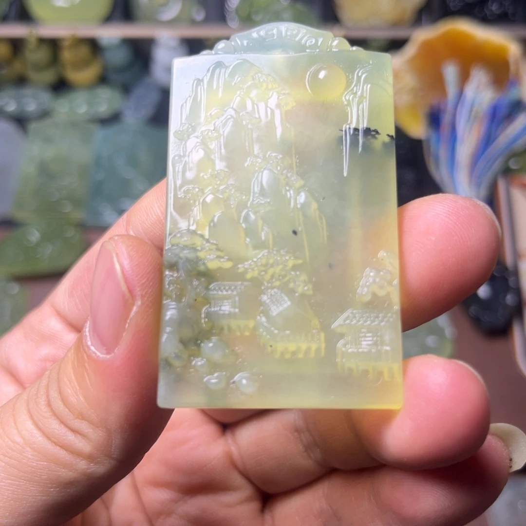 蛇纹石玉未镶嵌吊坠(不含链)