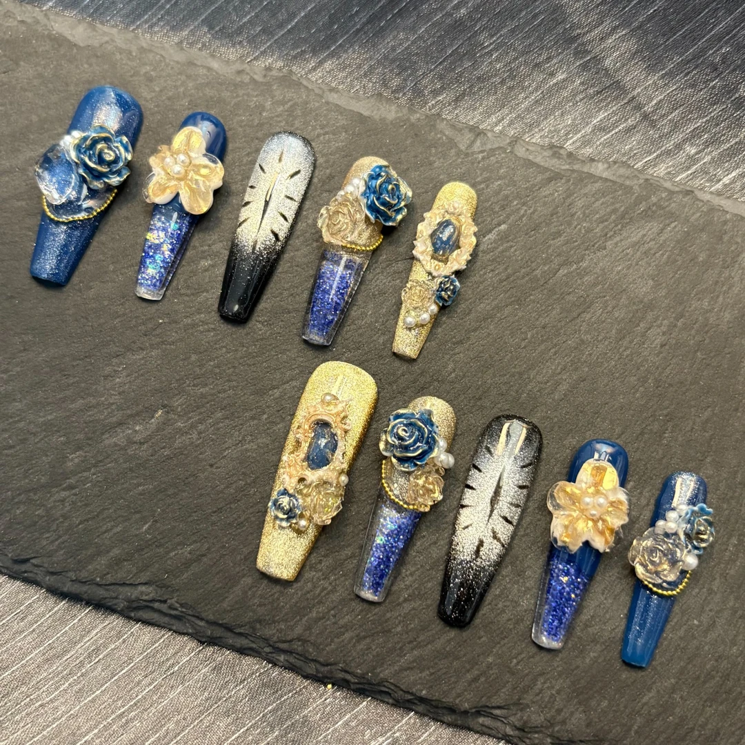 鎏金窥视4.0流麻&（无工具包）纯手工穿戴甲