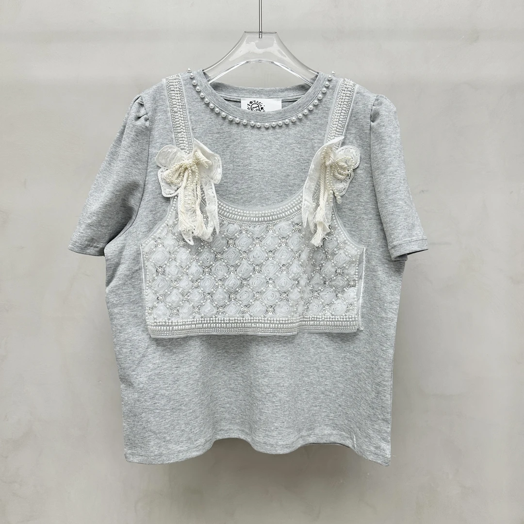 AN9.Studio︱千金归来珠珠小花T恤A183