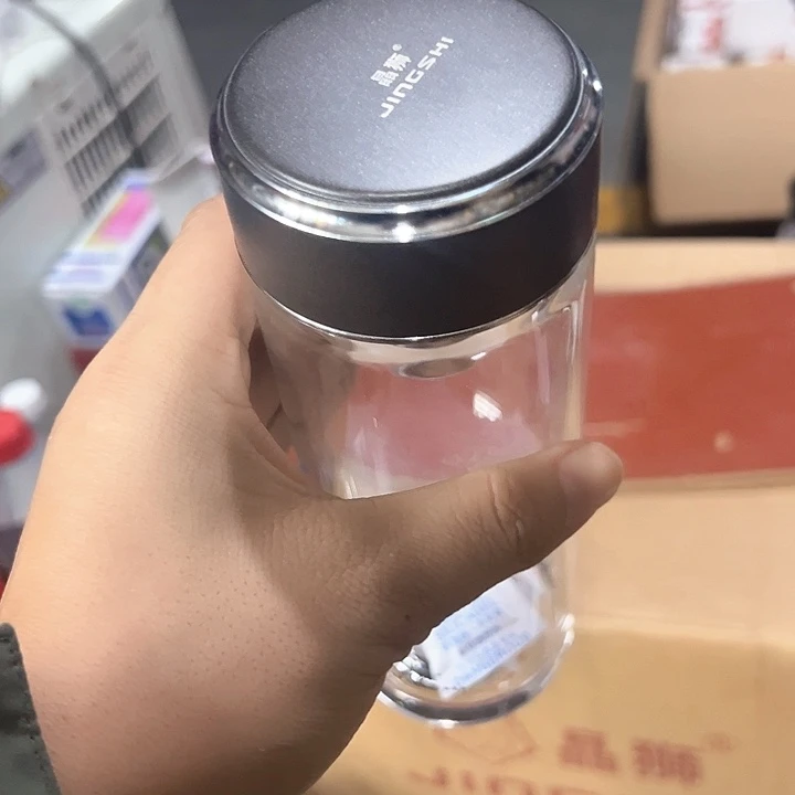 晶狮双层玻璃杯902灰色902