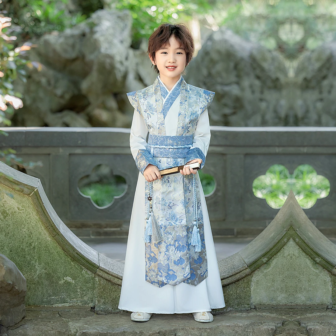 【洛白】汉服男童秋季新品武侠风古风古装男孩中秋节演出走秀表演服