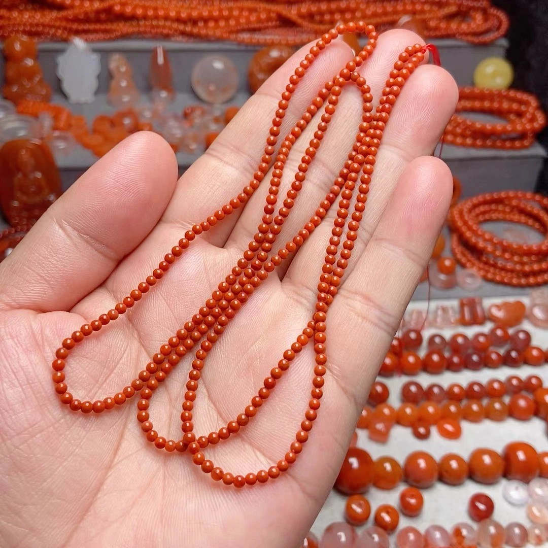 南红玛瑙柿子红多圈3➕m