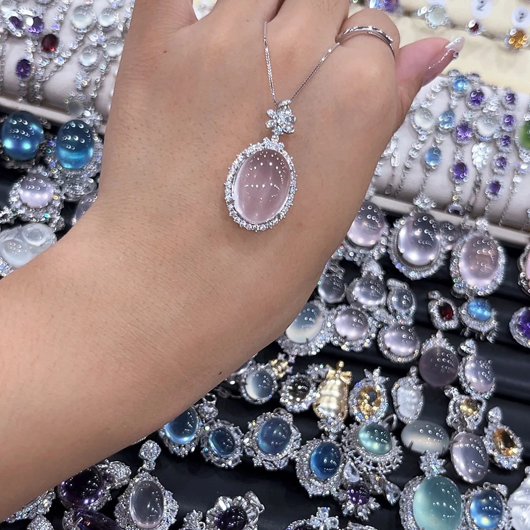 什***星蛇纹石玉银S925镶嵌戒指