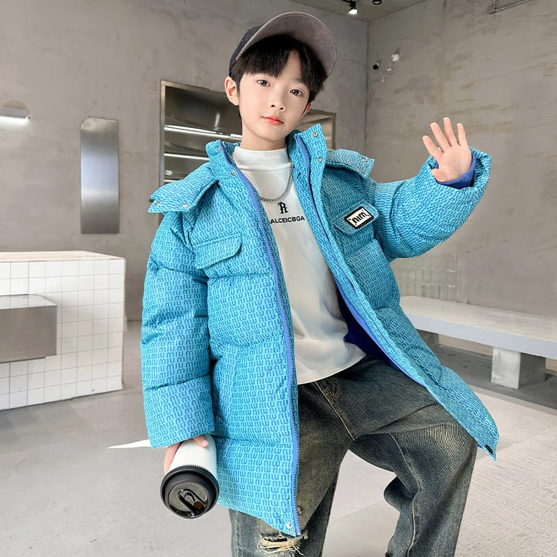 2025男童羽绒服中长款保暖洋气