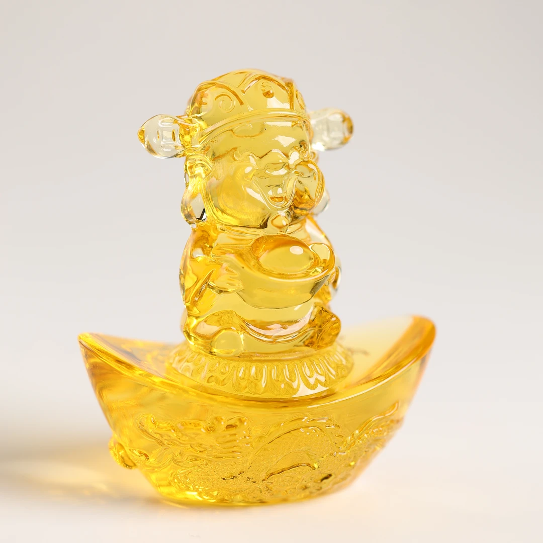 本真 | "财爷爷"严选精品琉璃财神元宝摆件