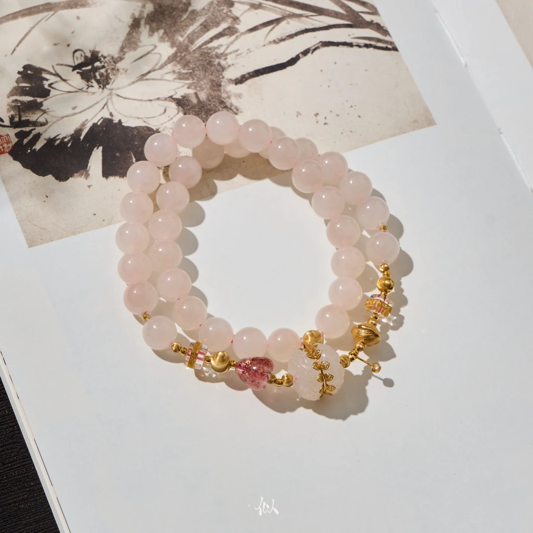 L【依诺】·似梓珠宝· 18K藕粉双圈手串 XYGD371021-C