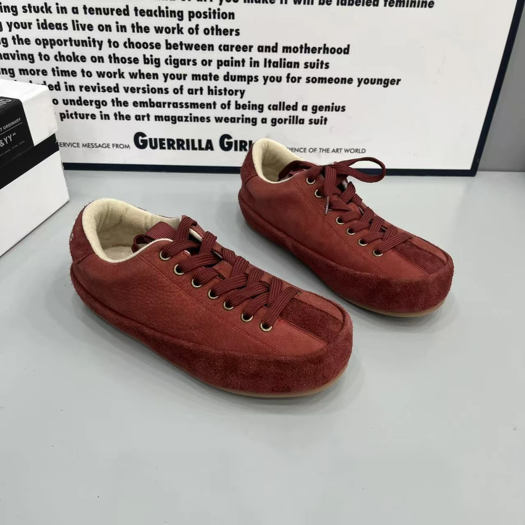 2026今年流行鞋子休闲面包鞋女厚底系带休闲板鞋单鞋女鞋潮流复古