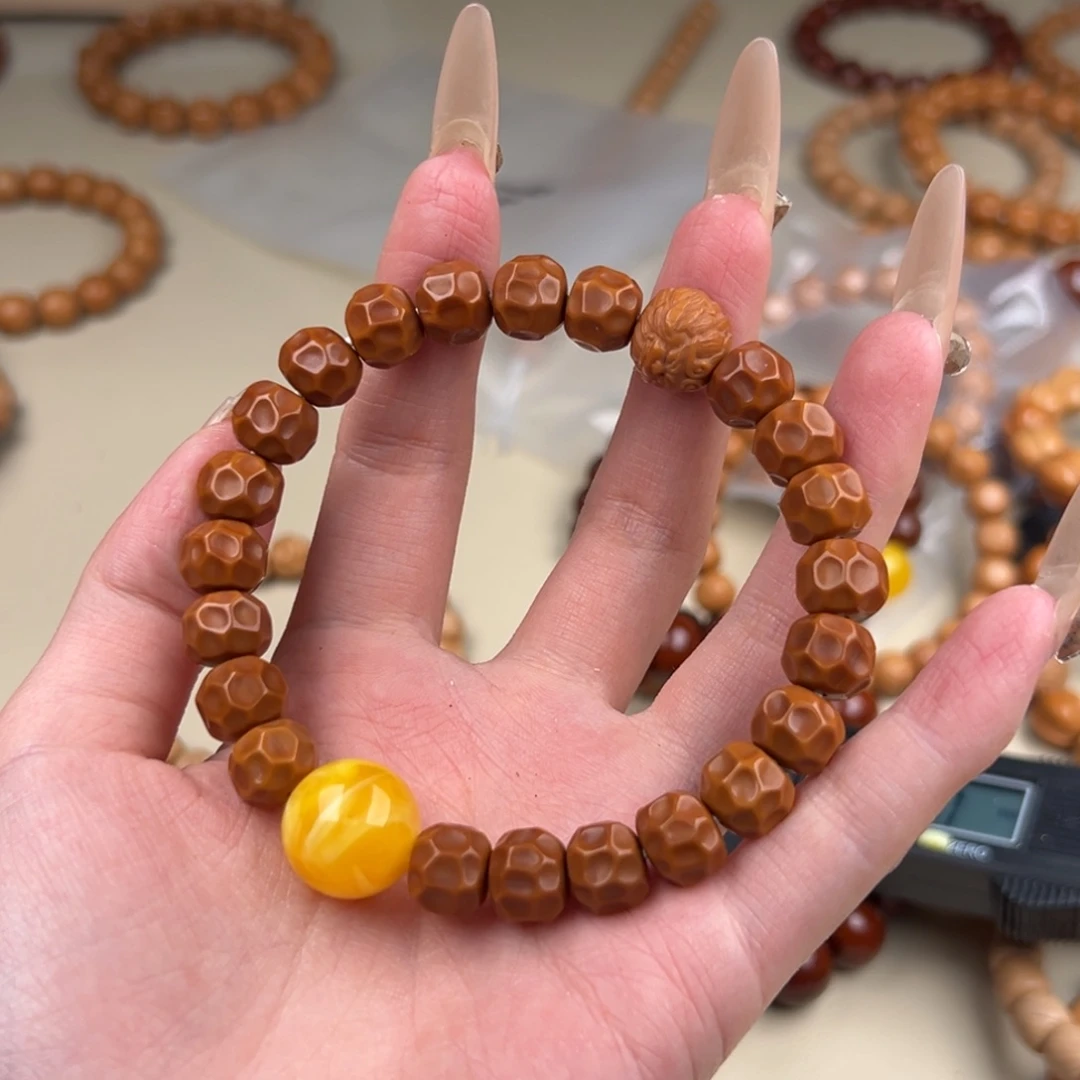 猴头核桃手串全品小奶酪9➕红带配饰