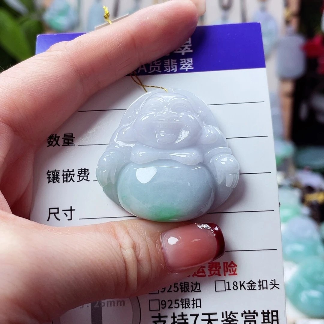 翡翠未镶嵌颈饰佛公60