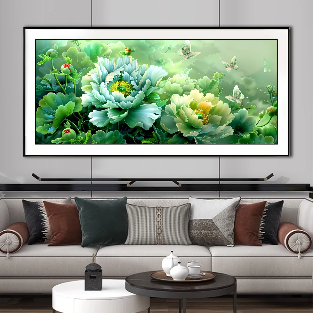 【新疆长绒棉双纱棉礼盒版】6894绿萝裙十字绣大格70x180厘米满绣