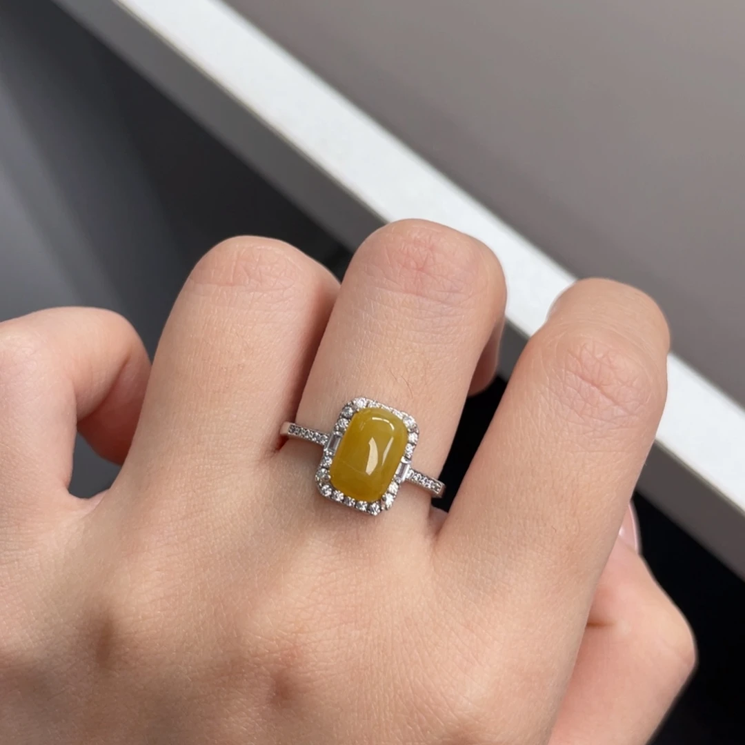 翡翠银S925镶嵌戒指