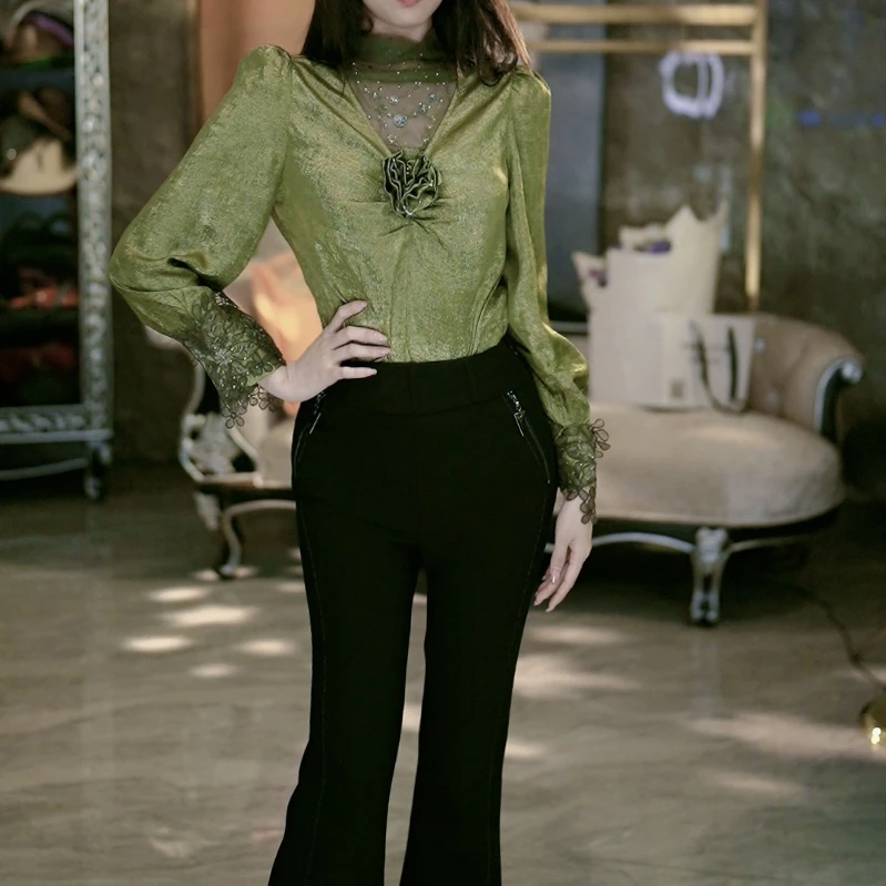 9-25【莫妮卡】重工时尚气质百搭上衣