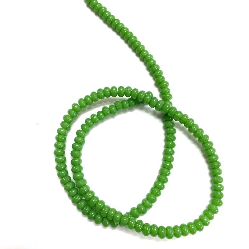 153号4mm绿色小算盘珠半成品链子