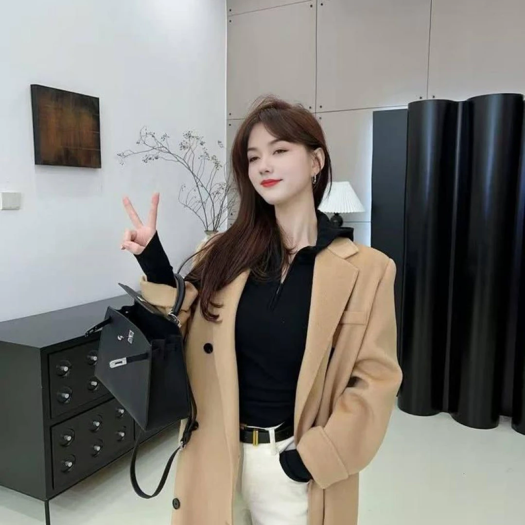 韩版磨毛加厚连帽卫衣T恤女秋冬新款修身显瘦百搭打底衫拉链上衣