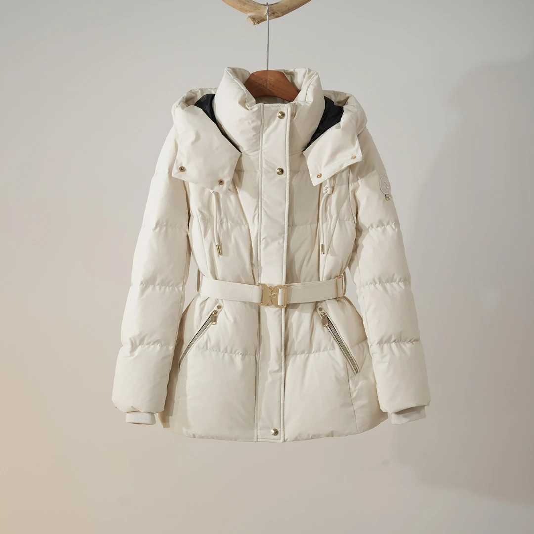 西子/【净羽】90鸭绒安心绒收腰连帽羽绒服/YRXS0533