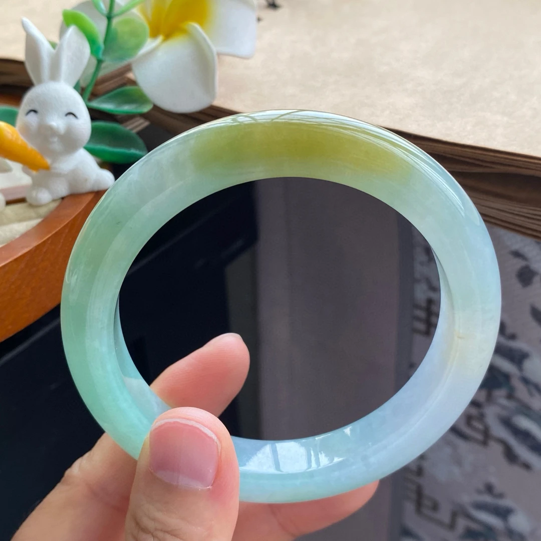 1.21批13388号手镯62.5-12.6-9.9黄加绿双色镯！温柔治愈！