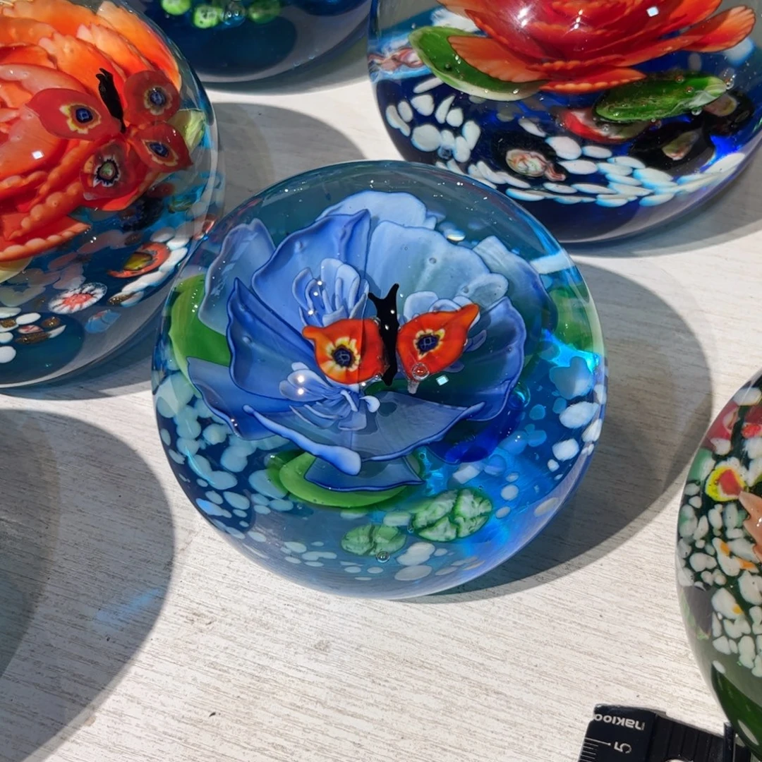 手工艺品琉璃纯手工瑕疵炸裂