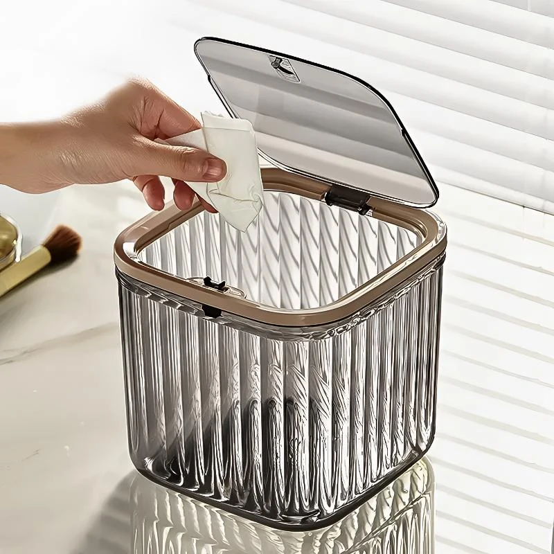 桌面垃圾桶家用厨房台面餐桌可爱小号卧室床头轻奢高颜值车载纸篓