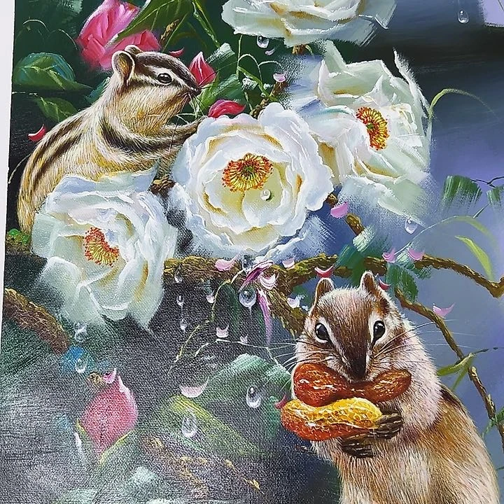 油画恭喜嘻嘻仔仔细细