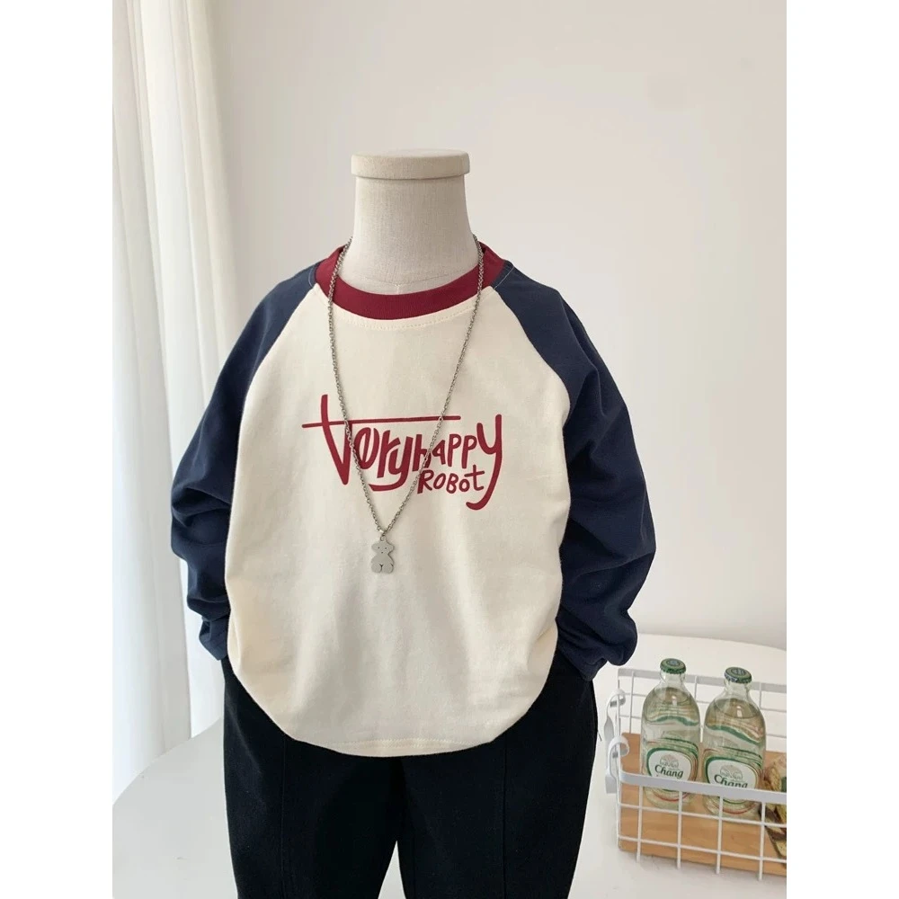 男女童纯棉t恤儿童春季长袖袖男童休闲宝宝打底T恤中大童品质童装