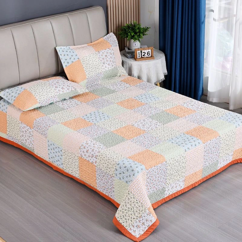 四季新款莫代尔棉床盖，四季通用，絎缝工艺面料柔软亲肤防滑不跑床