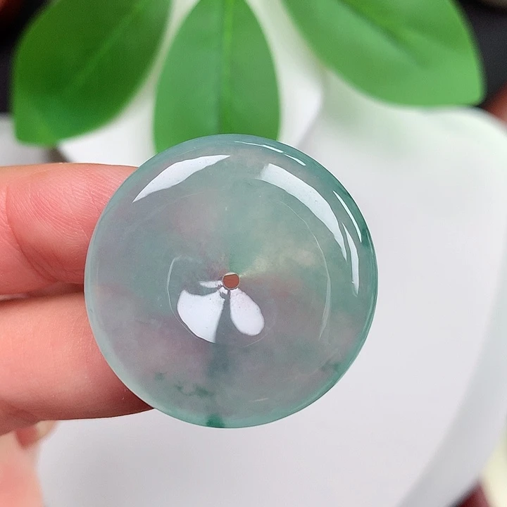 颈饰未镶嵌翡翠平安扣 29.5x5.1mm