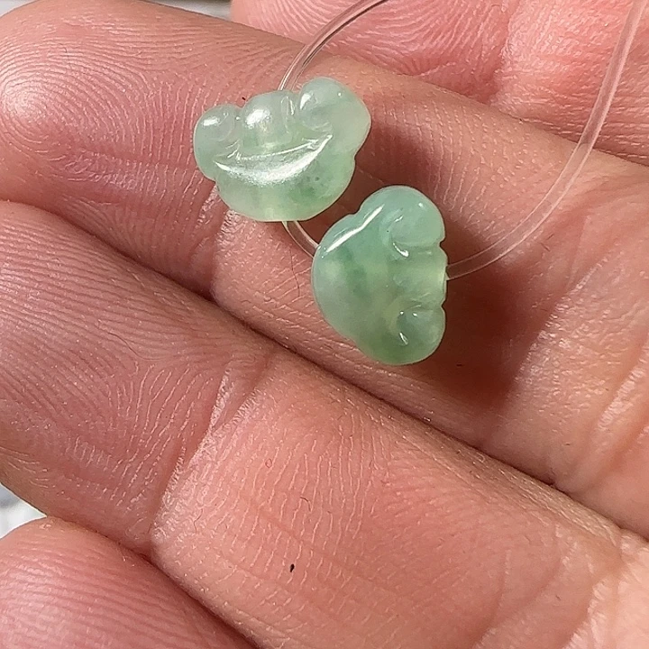 翡翠未镶嵌颈饰天然缅甸翡翠如意头