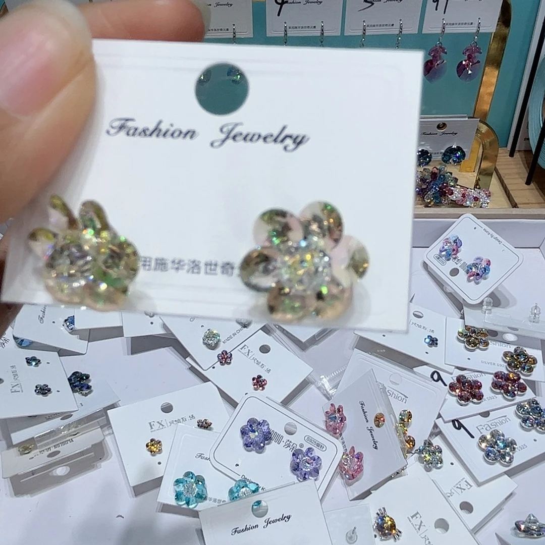 绿***柔木质铁合金耳钉和戒指