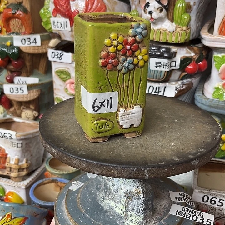 粗陶材质多肉花盆