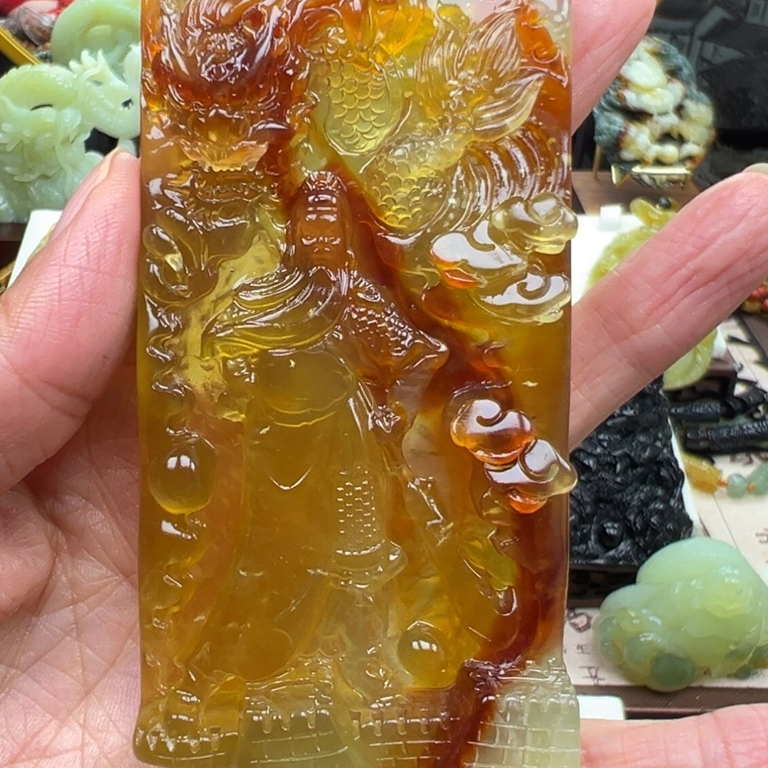 元***卦岫玉未镶嵌挂件挂件