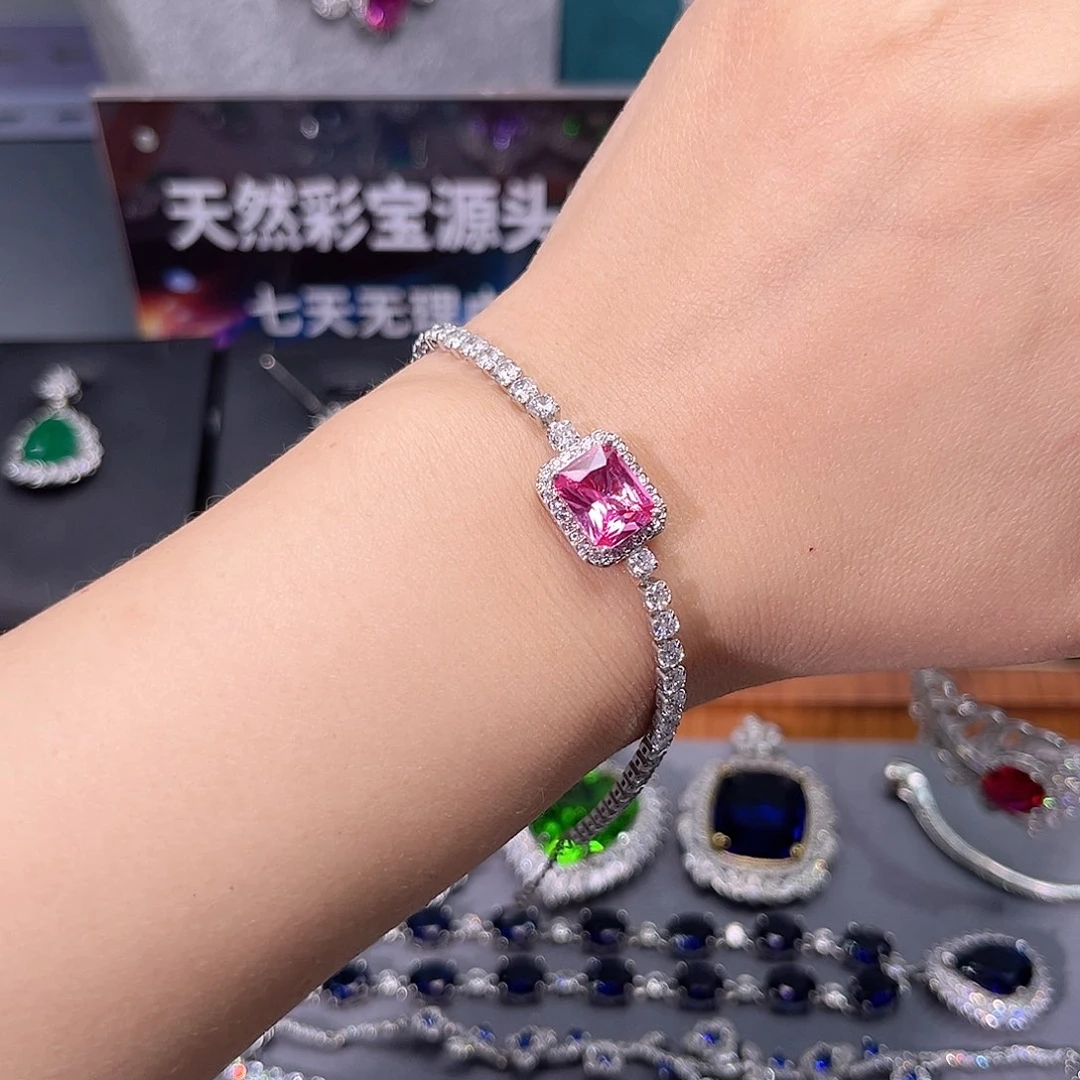 蓝宝石戒指银S925镶嵌回