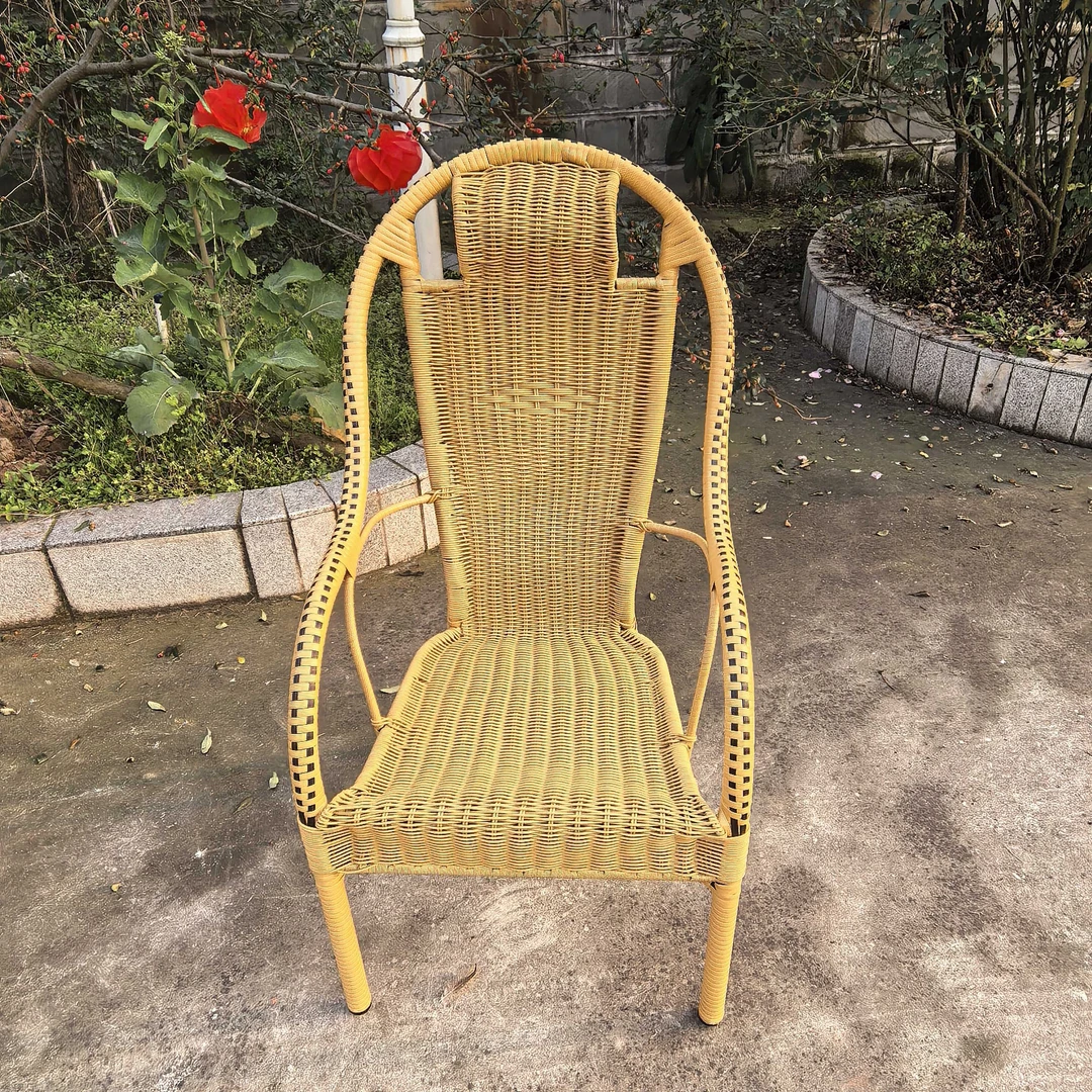 阳台藤椅三件套组合休闲藤椅椅茶几露天批发简约藤编靠背藤编椅子