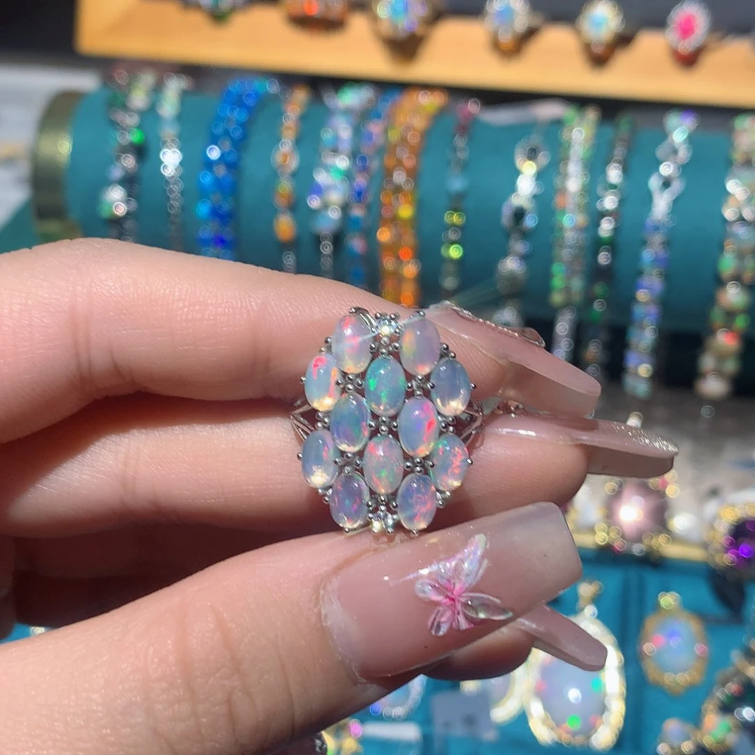 欧泊珠宝奇石银S925镶嵌