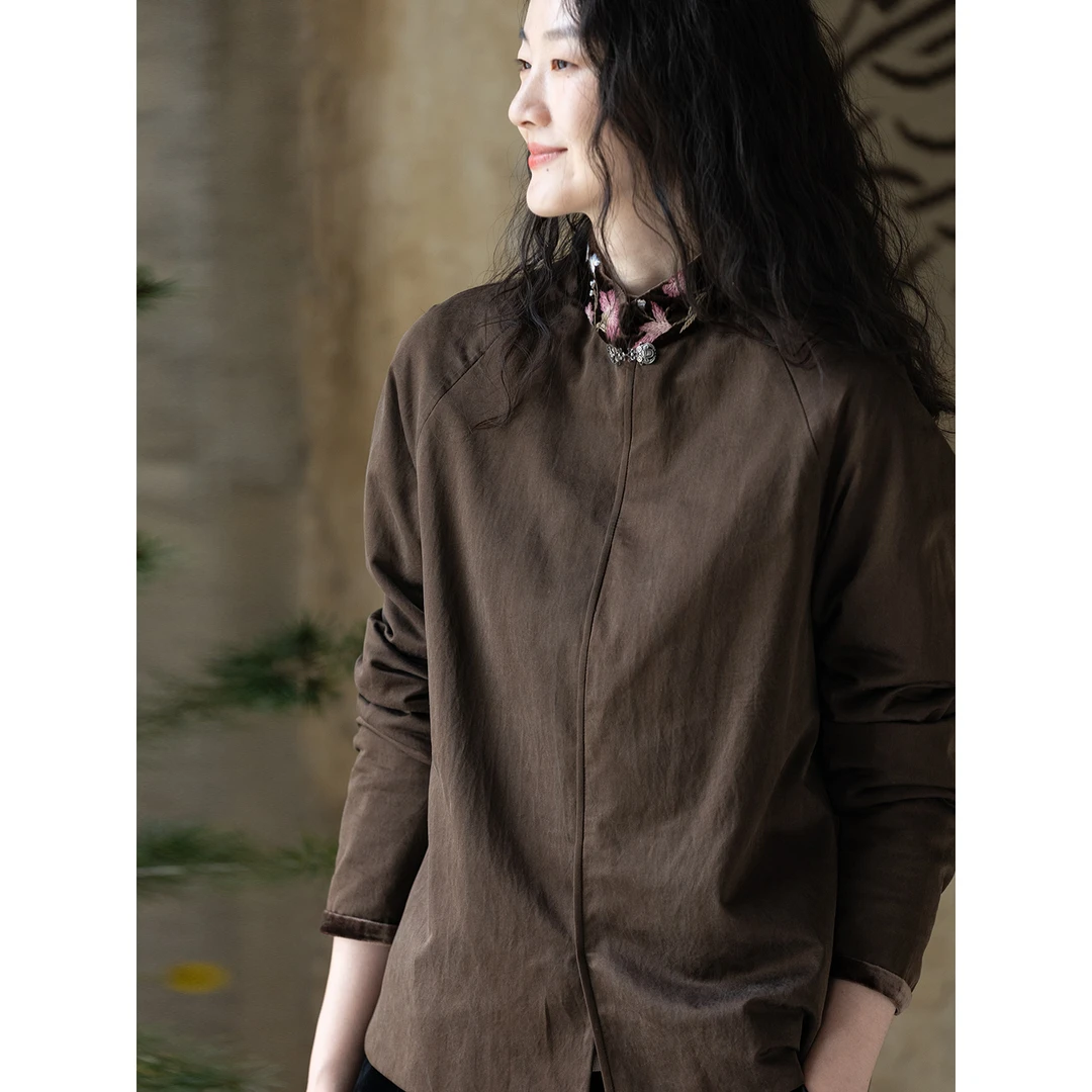 牧衣游原创丝棉手工刺绣夹棉棉服女 限量福利款 锦屏不支持会员折