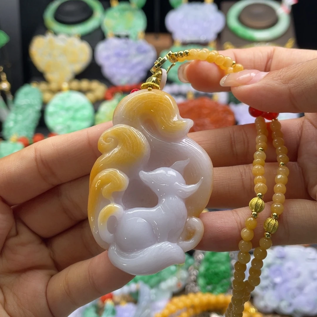 翡翠未镶嵌颈饰代编织