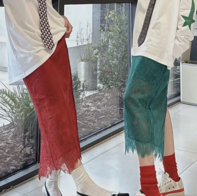 【顾文婷推荐】PUSHBUTTON 蕾丝半裙 PZ2430402W