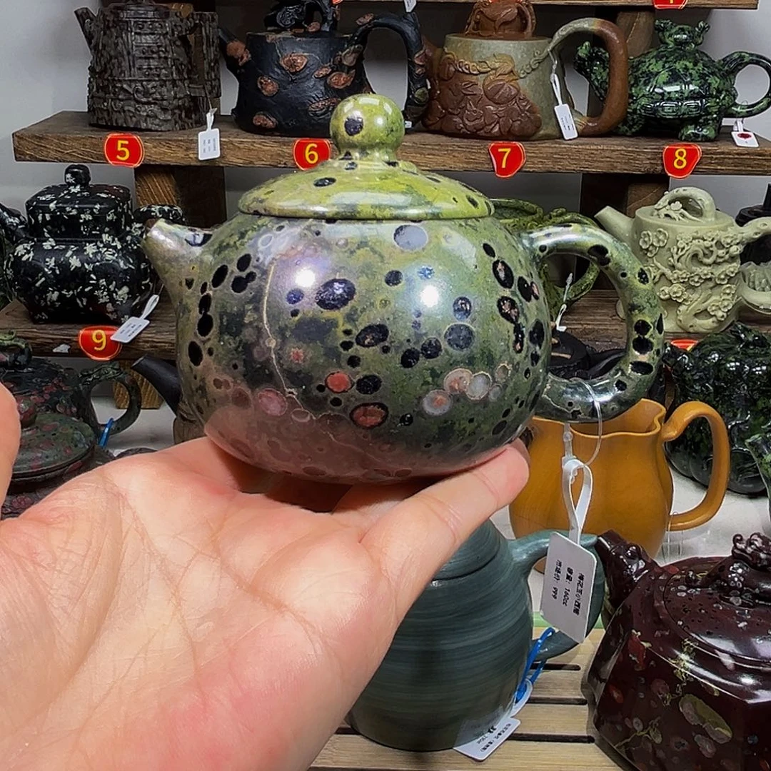 石材梅花玉安山玉西施壶160c