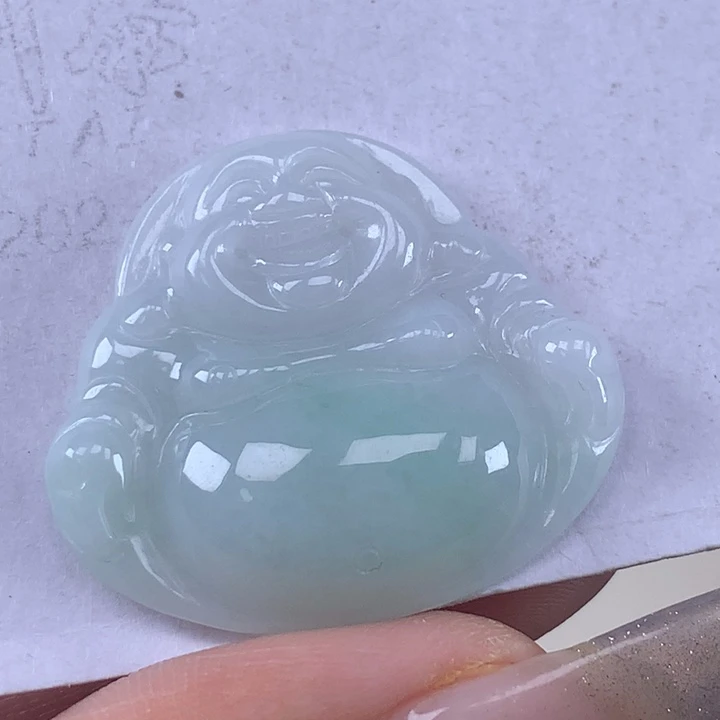 颈饰未镶嵌翡翠佛公吊坠