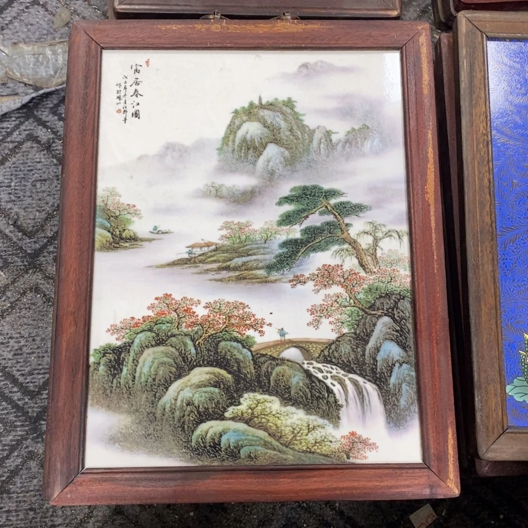 瓷37*28 景德镇瓷板画柴窑烧制