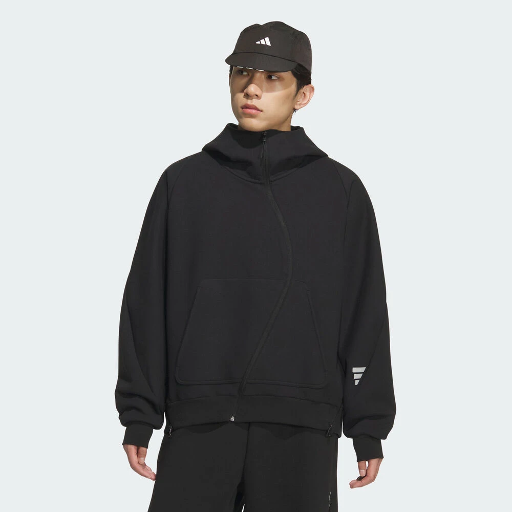 【滔搏联动】adidas阿迪达斯男子FUSTL M KN JKT针织连帽外套KC0168