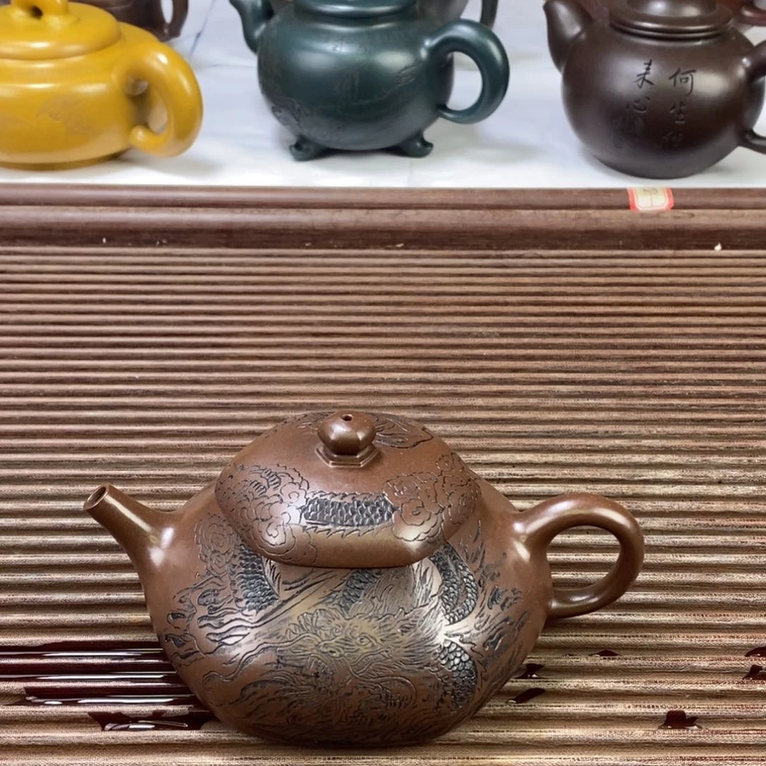 紫砂茶壶白20 六方静乐