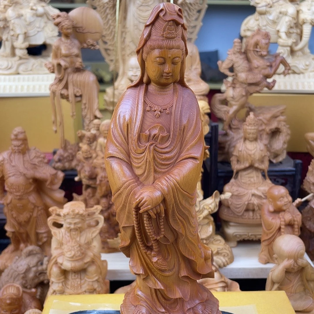 柏木阳**?太行柏木念珠观音高21cm