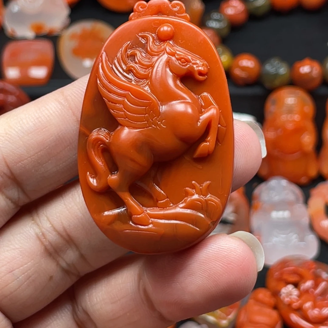 家***贝南红玛瑙未镶嵌马