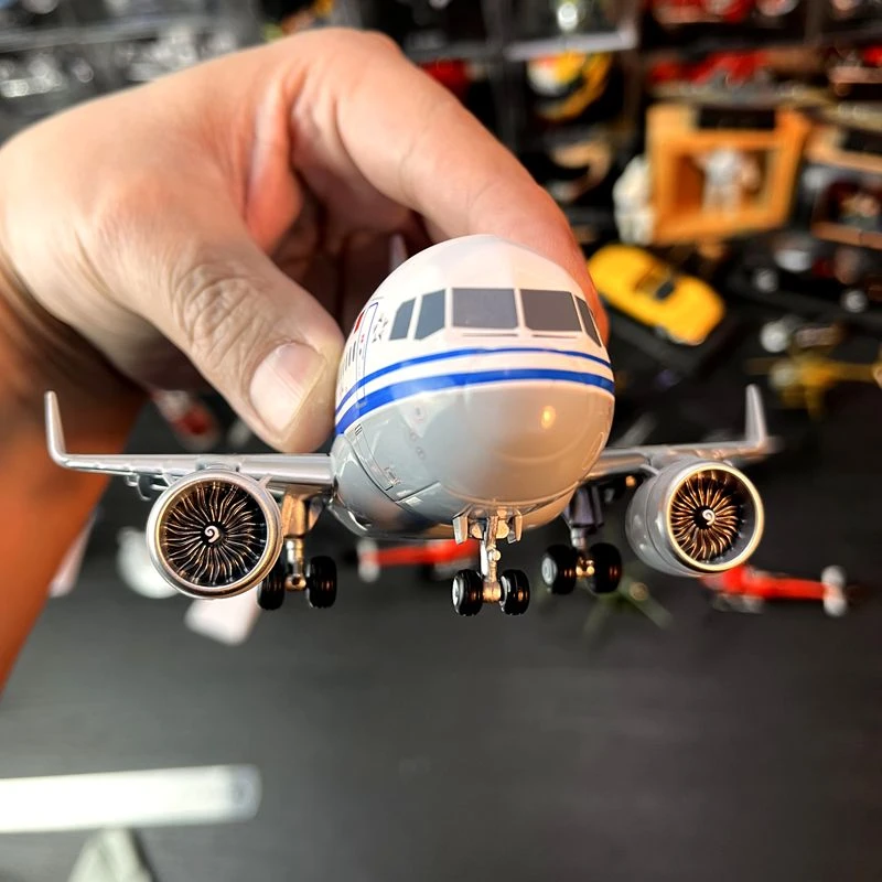 卡通飞机Q版合金客机飞机蛋机中国国航空客A320NEO模型摆件